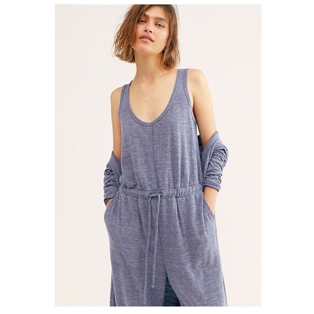 Free People Blue Jumpsuit